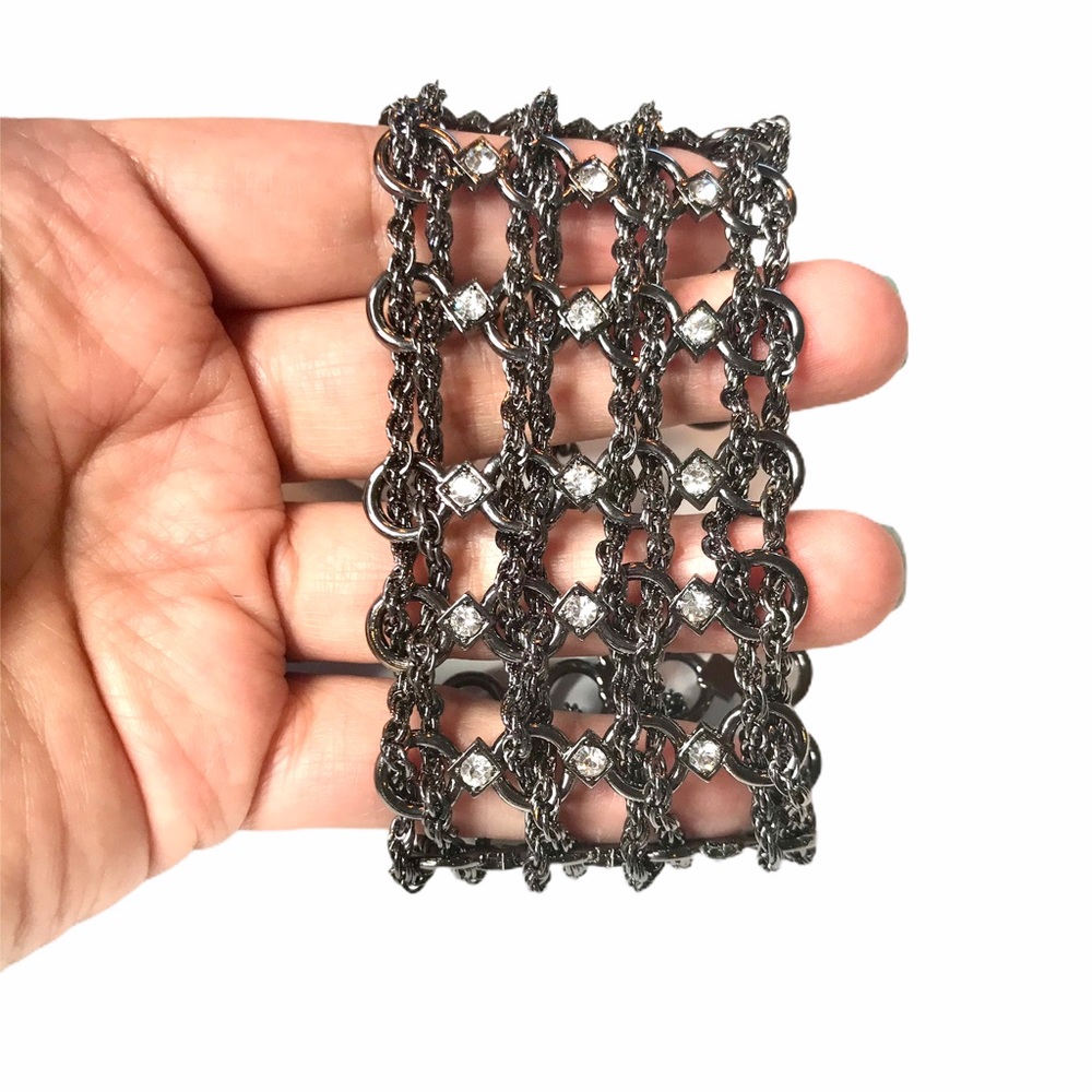 Cookie Lee Genuine Crystal Chain Bracelet.